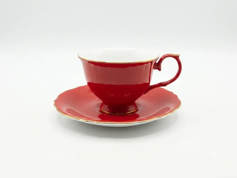 RED CUP&SAUCER