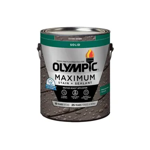 OLYMPIC STAIN SOLID OXFORD BROWN 1 GALLON